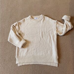 Carly Jean Los Angeles Cream Crew Neck Sweater